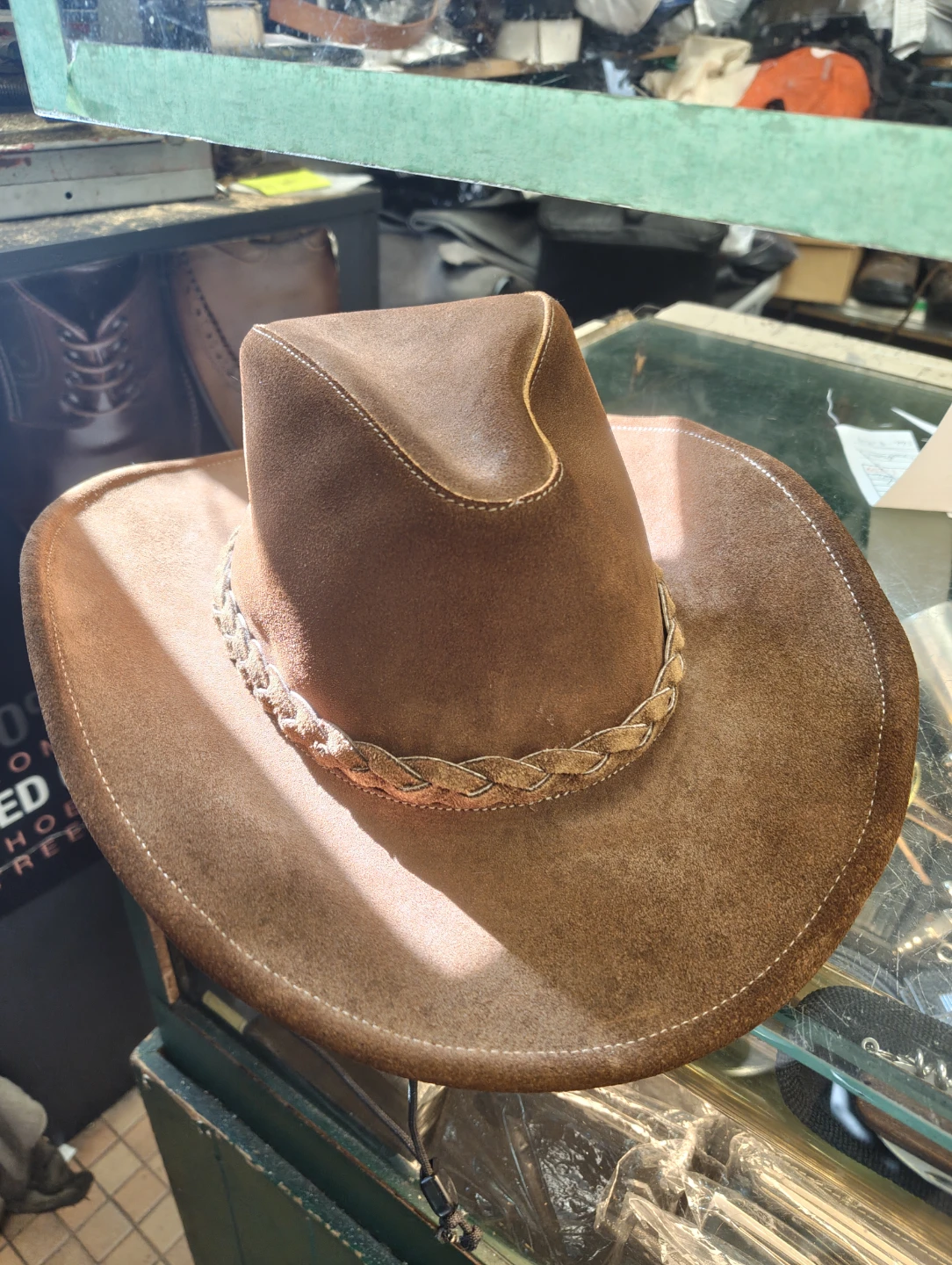 Brown Suede Cowboy Hat