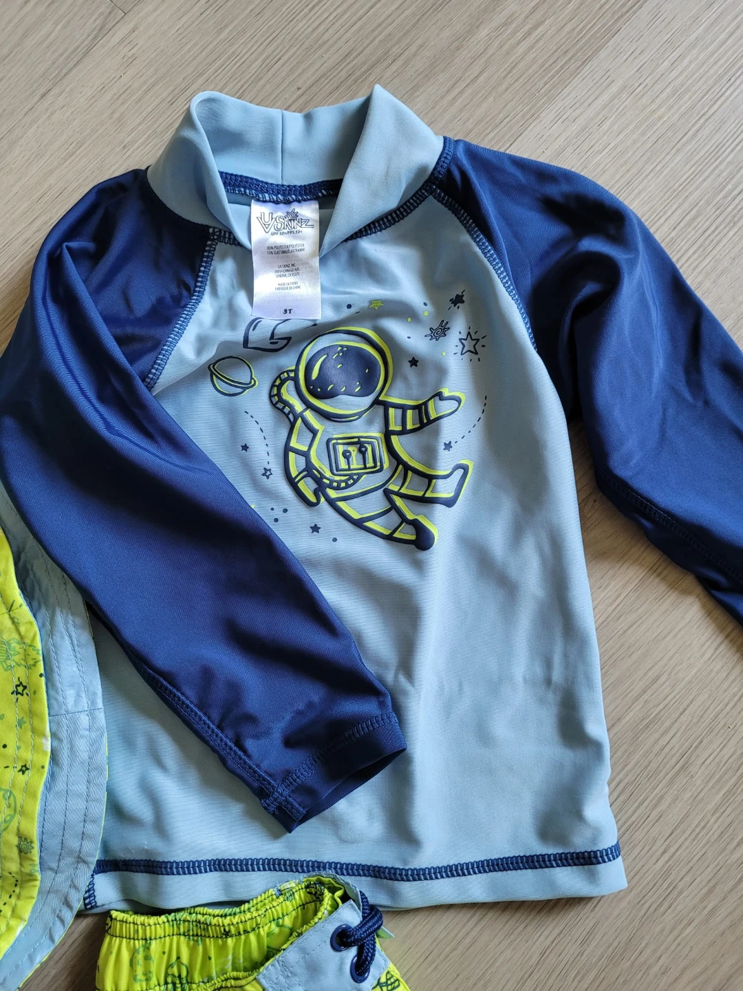 Koala Kids Rash Guard Swim Shirt and Hat Set