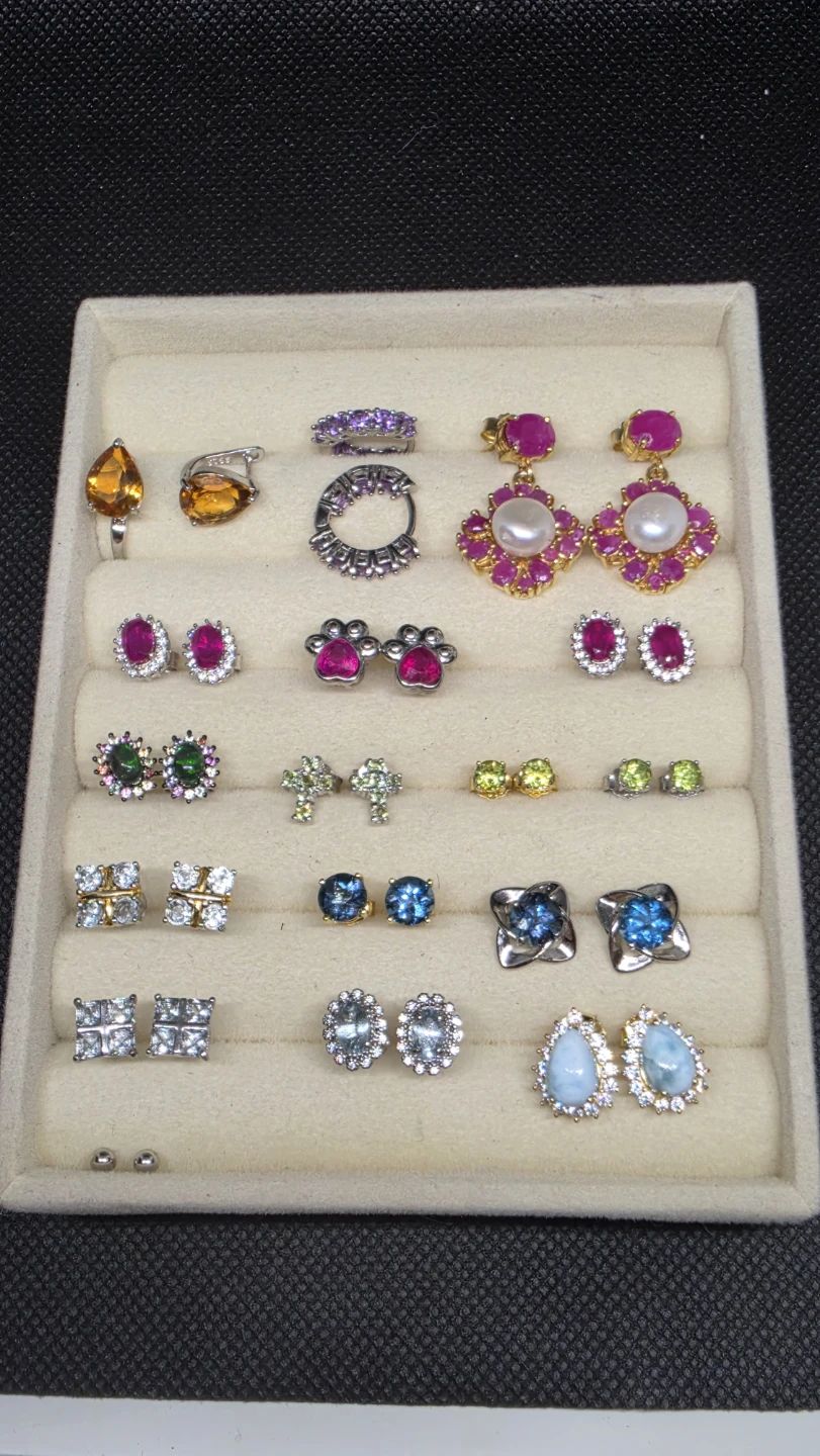 Assorted Gemstone S925 Earrings