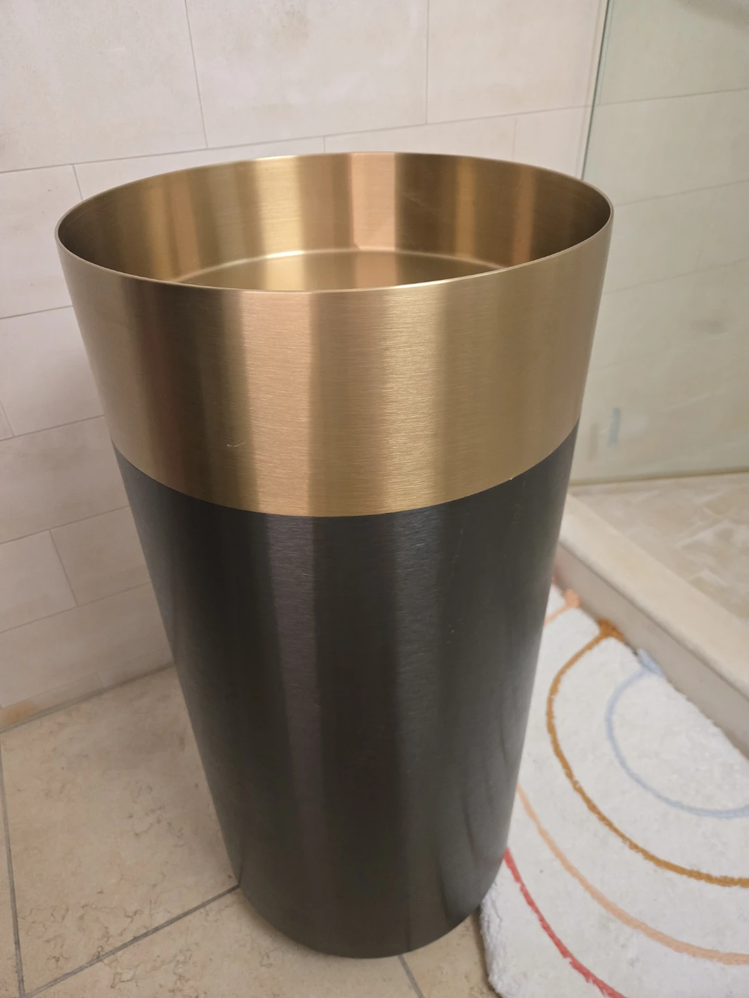 Pedestal Sink - Brass and Black Finish - photo 2