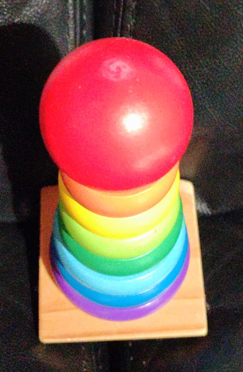 Melissa and Doug Wooden Rainbow Stacking Toy with Ball - photo 3