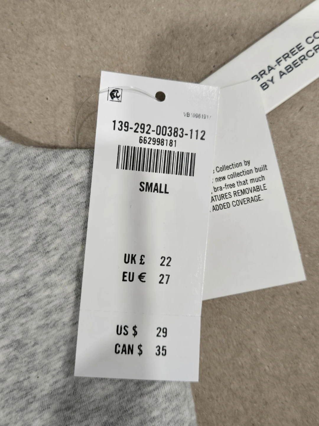 Abercrombie Grey Bra-Free Tank Top - Small - photo 4