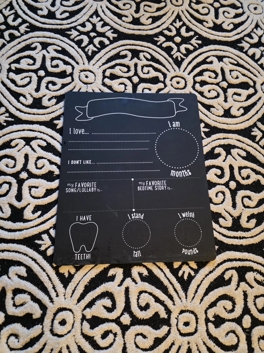 Chalkboard Baby Milestone Board