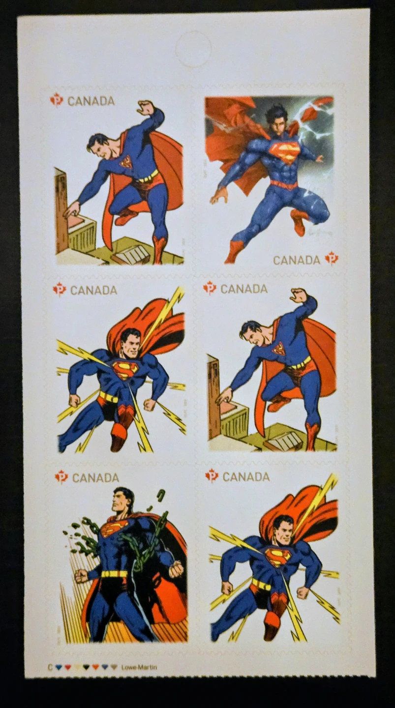 2013 DC Comics Superman 75th Ann. 10 & 6 Stamp Lots - photo 3