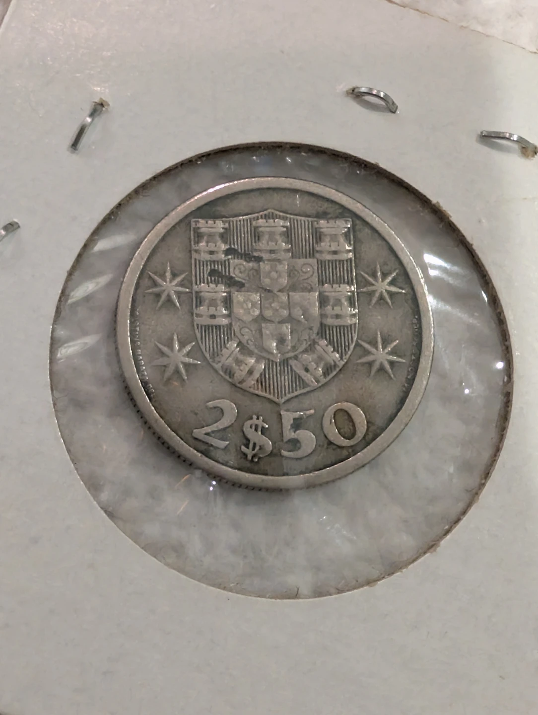 Vintage Portugal 2$50 Escudos Coin 1964