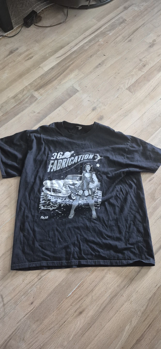 Black 36 Fabrication Graphic T-shirt