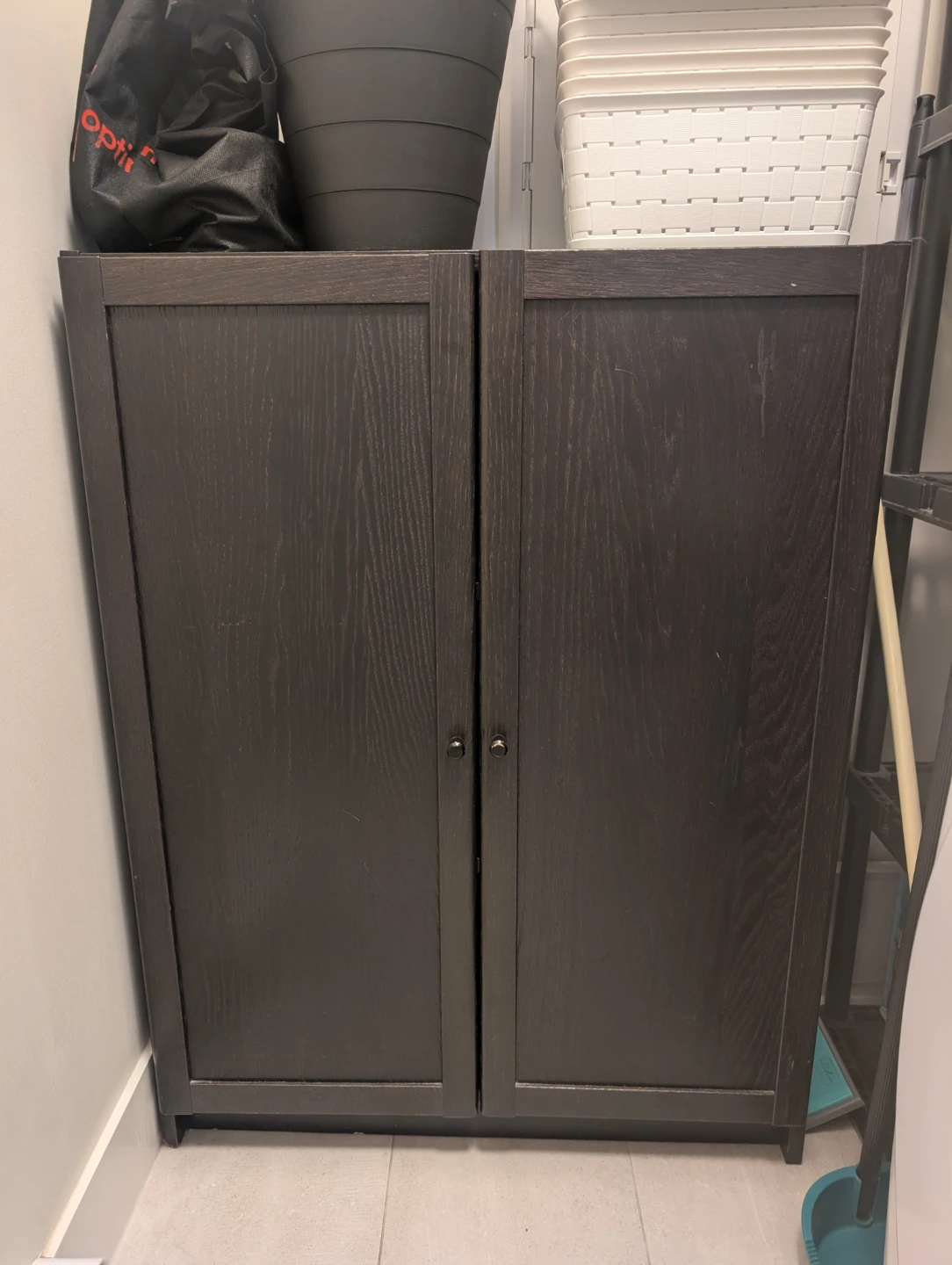 Dark Wood Storage Cabinet