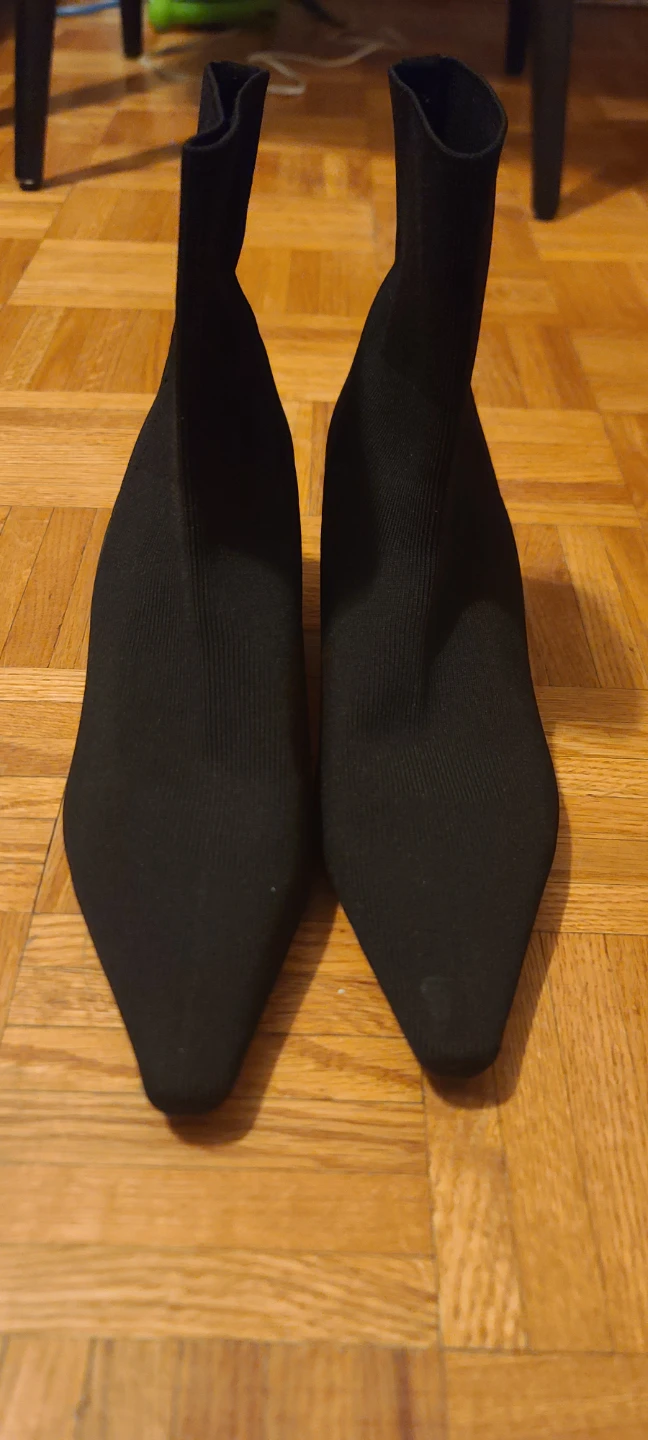 Zara Black Sock Boots - Size 37