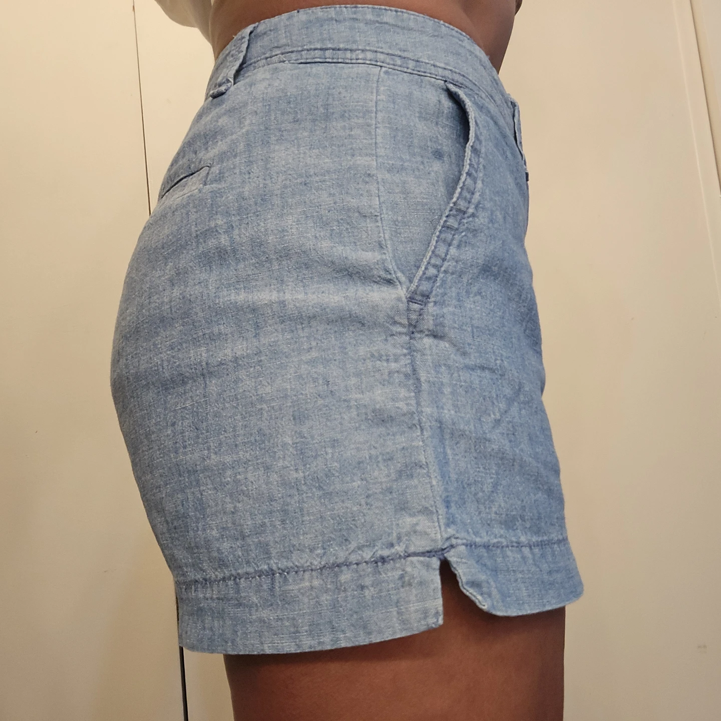 100% cotton GAP baby blue  Chambray Shorts Size 4 - photo 3