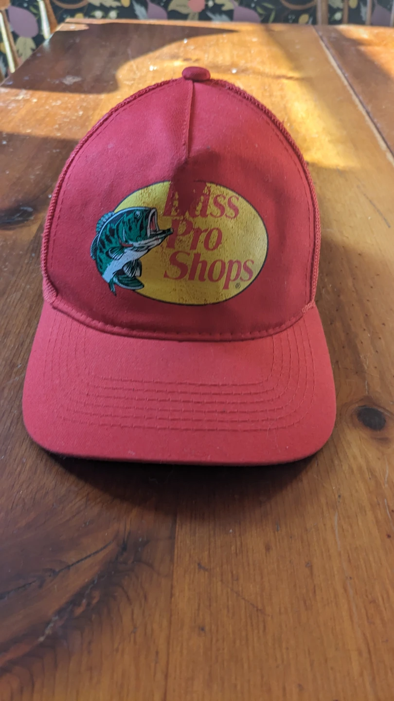 Bass Pro Shops Gone Fishing Trucker Hat - Red