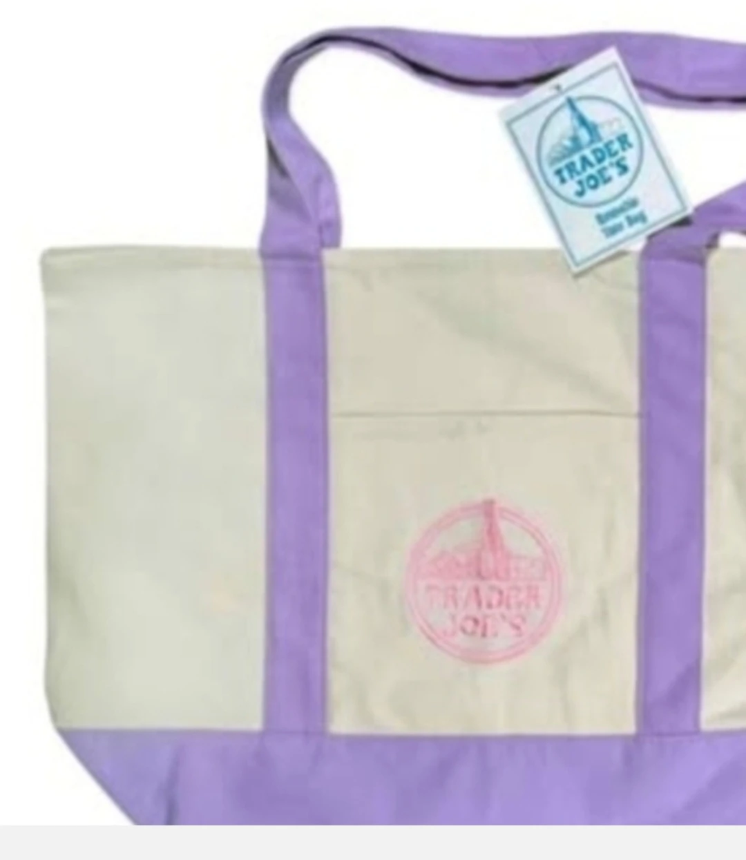 Trader Joe's Lange Lavender Tote Bag - photo 2