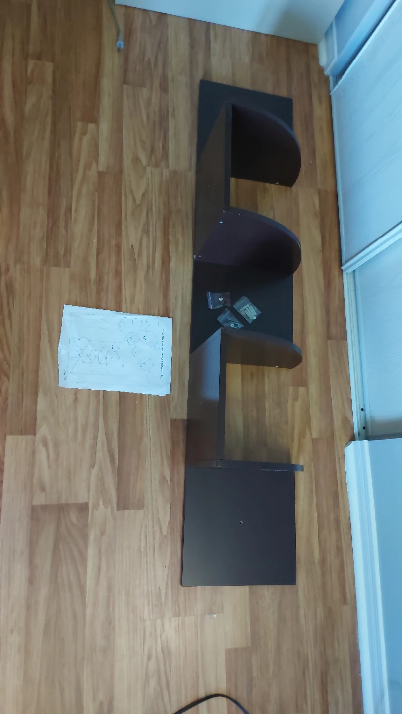 New (just assembled) Dark Brown 5-Tier Corner Wall Shelf - photo 5