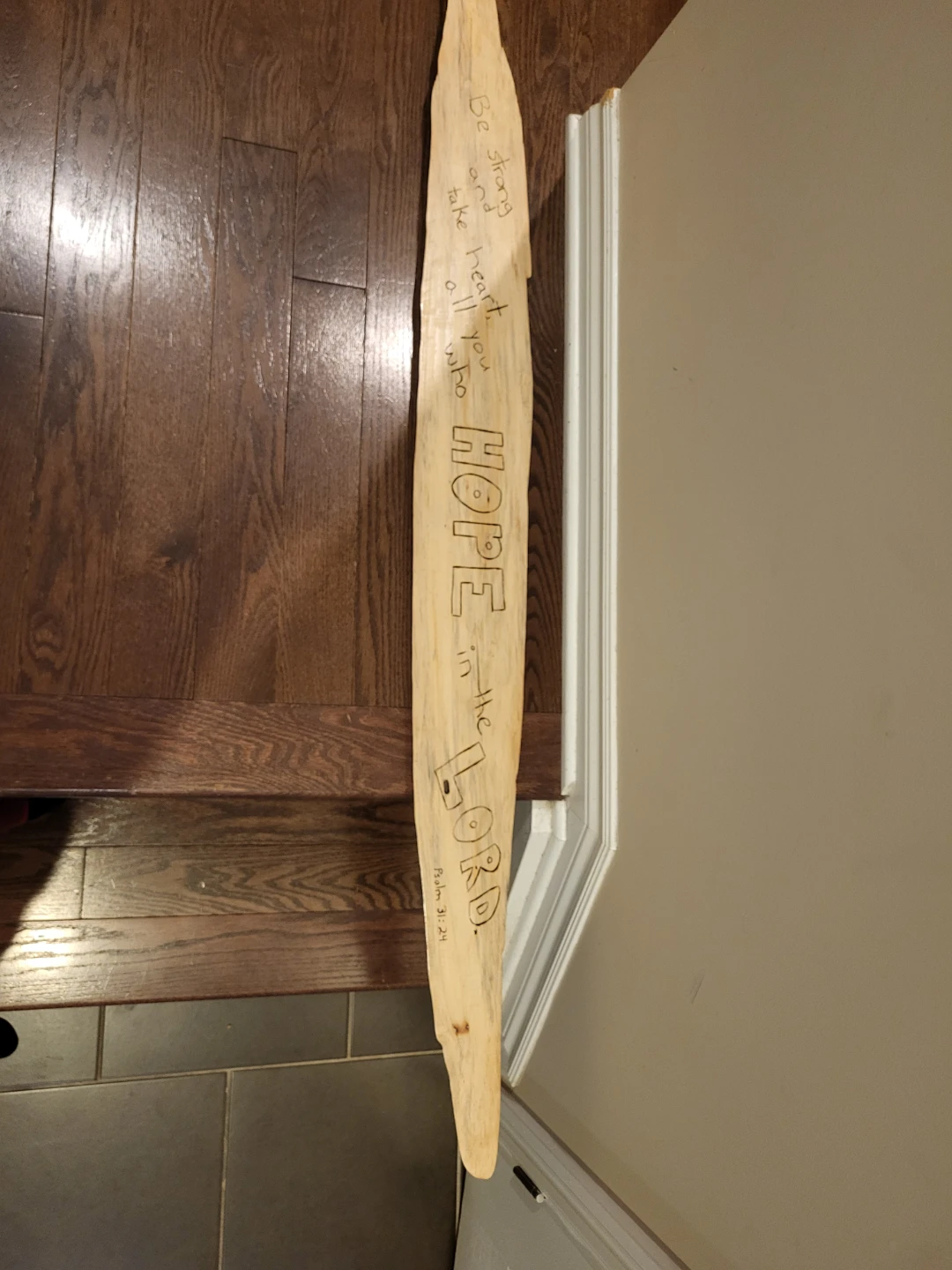 Wooden Sign "Hope in the Lord"