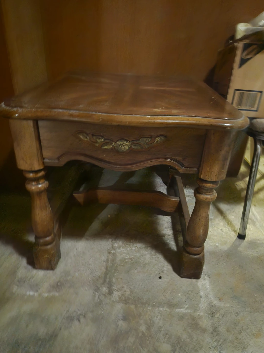 Wooden End Table with Drawer