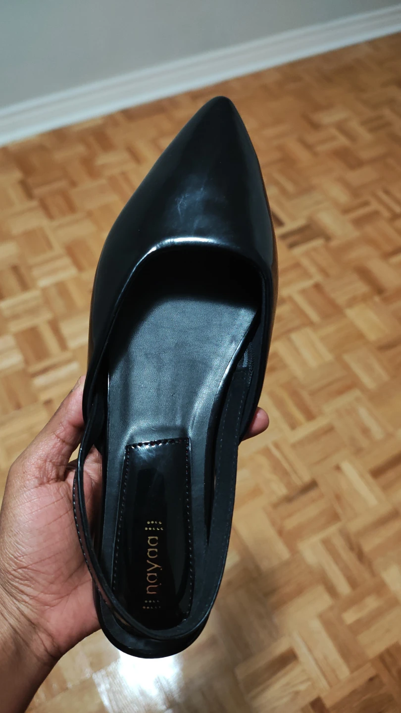 Nayaa Black Patent Slingback Flats - photo 3