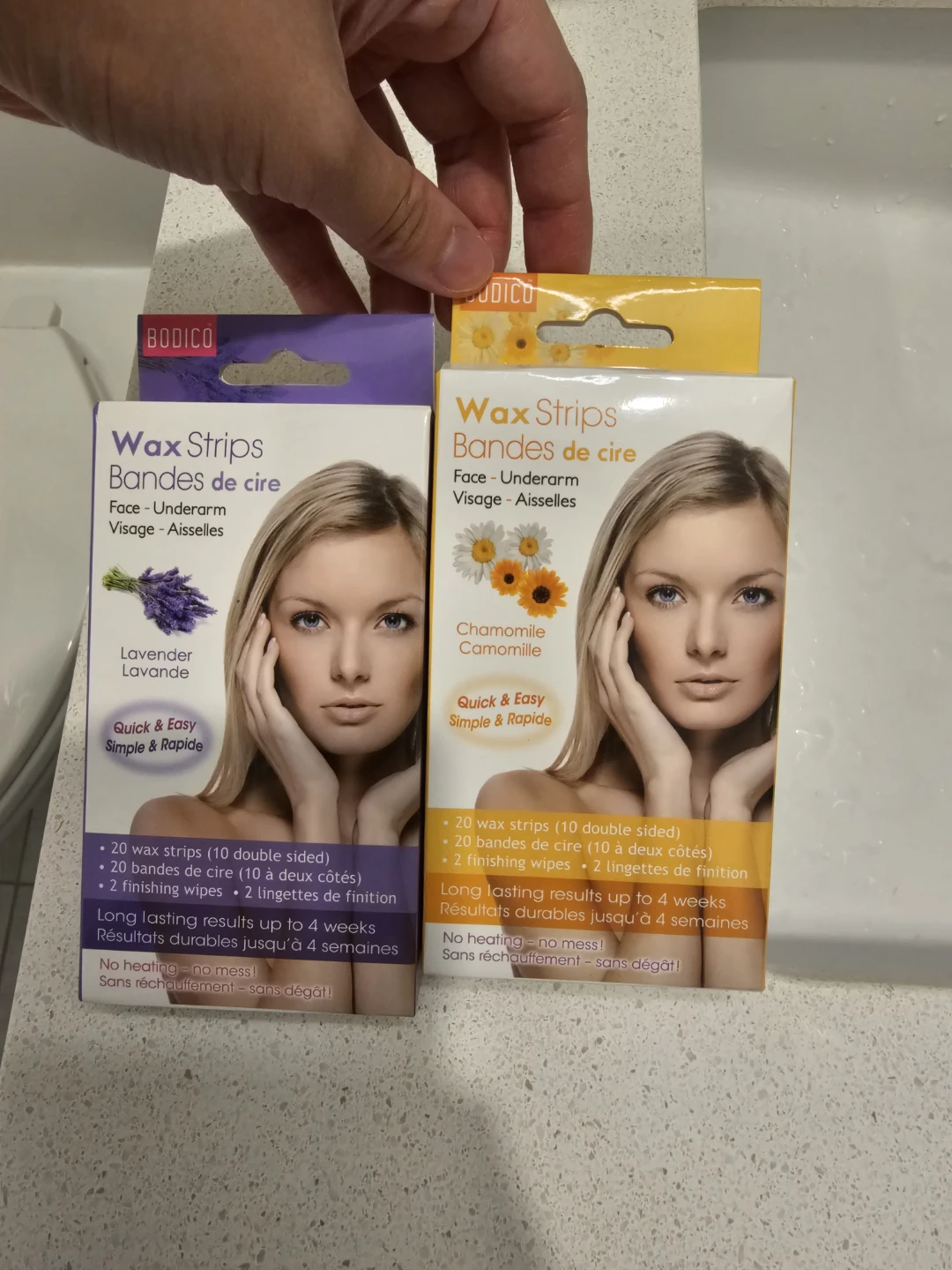 BODICO Wax Strips - Lavender & Chamomile Face/Underarm