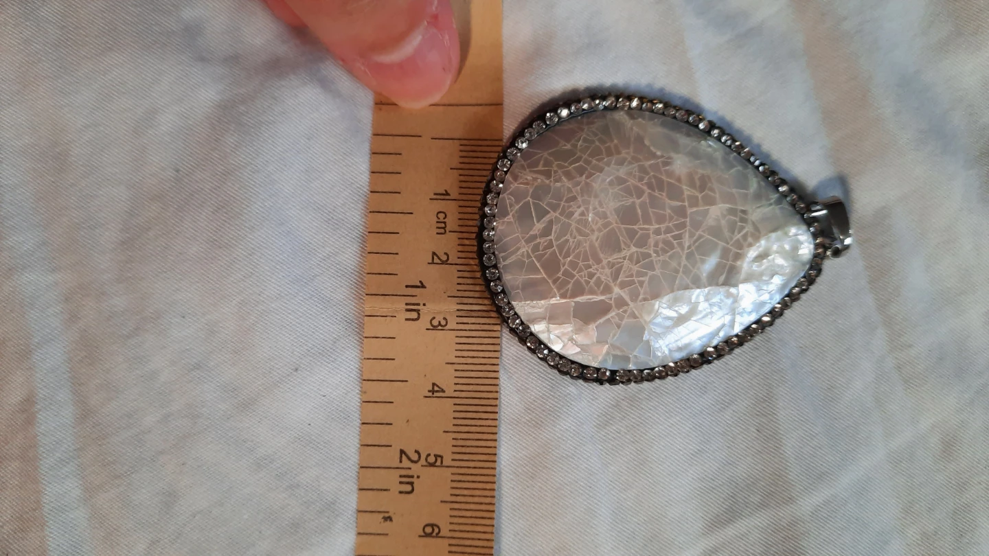 MOP Pendant with Crystals - photo 5