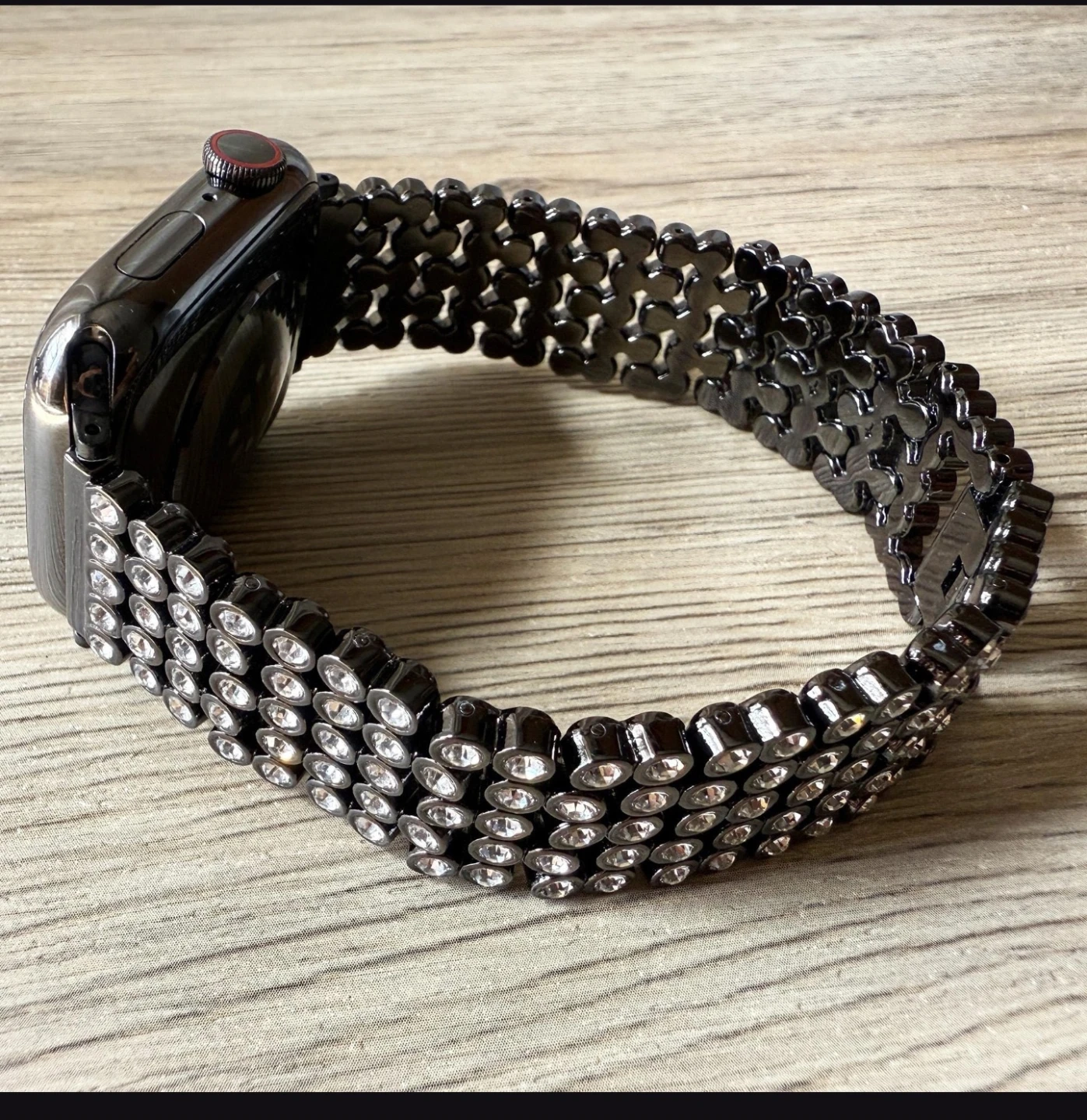 Sparkly Apple Watch Band - Black/Silver - photo 5