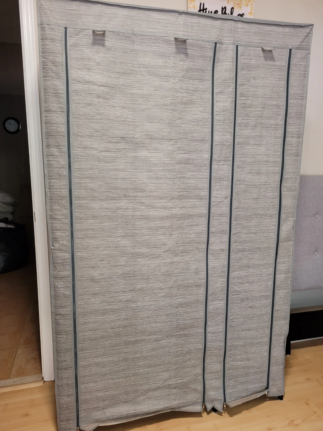 Grey Portable Wardrobe Clothes Organizer - photo 4