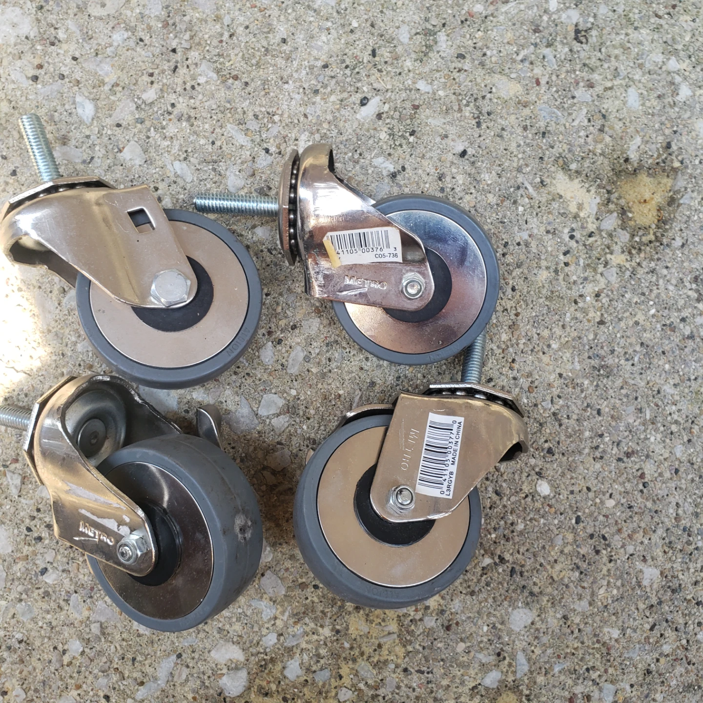 Metro Casters Wheels Set of 4