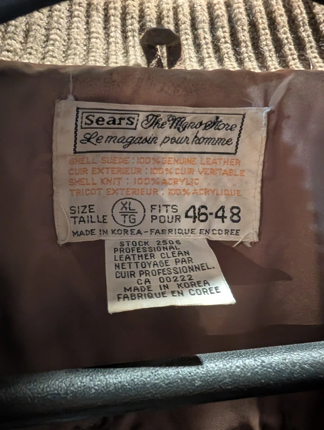 Sears The Myns Store Genuine Leather Suede Jacket - XL - photo 2