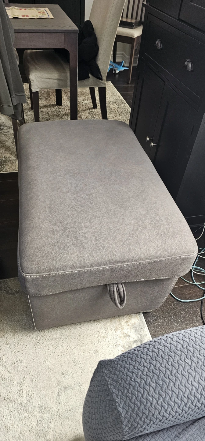 Grey Storage Ottoman