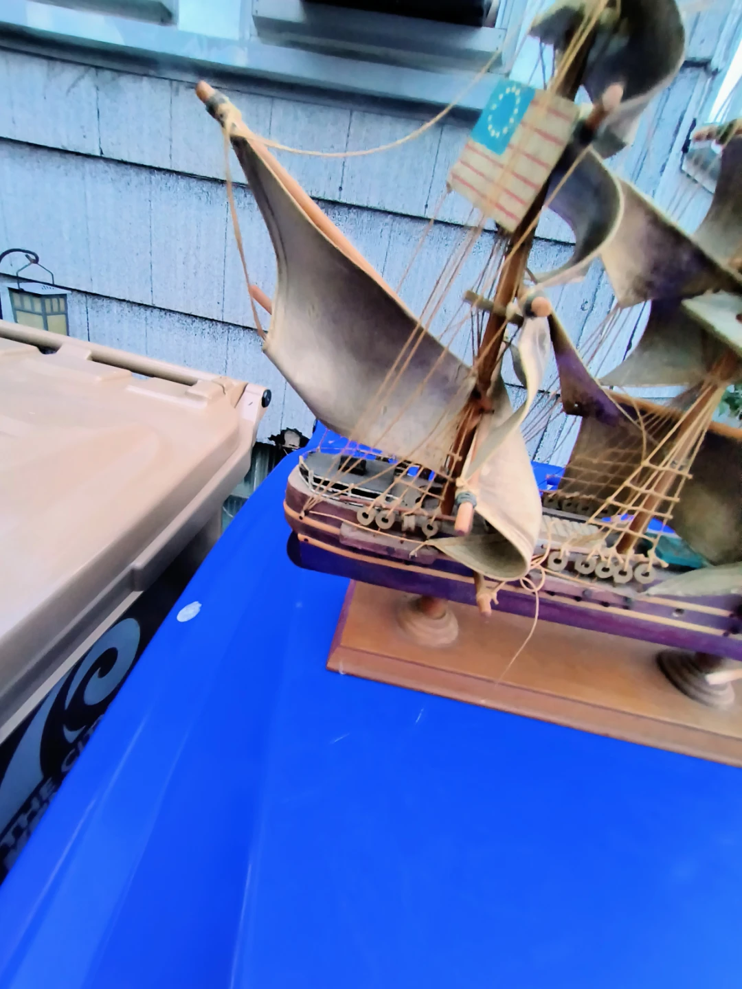 Old wooden ship The flying Cloud 20 long x 15 tall x  2 3/4 - photo 5