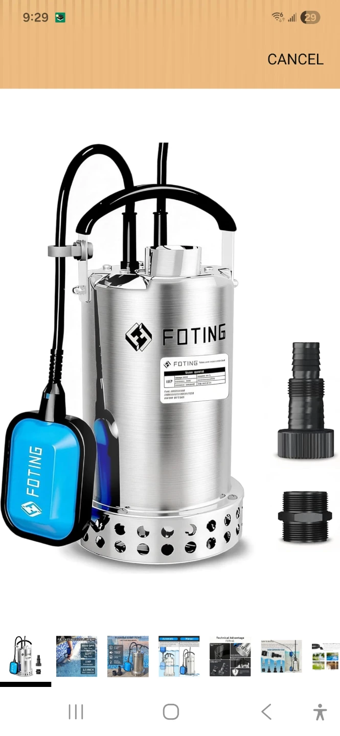 FOTING Automatic Sump Pump