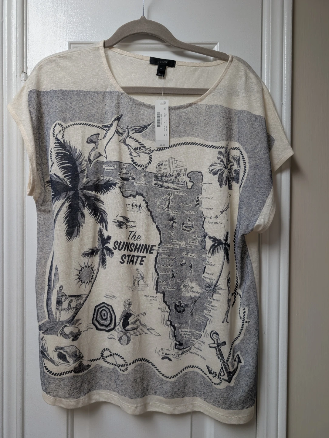 Brand New J.Crew 100% Linen Blouse size M