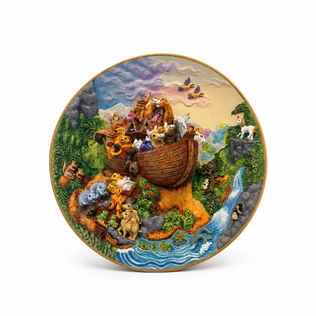 Franklin Mint "All Aboard!" Noah's Ark Collector Plate - photo 2