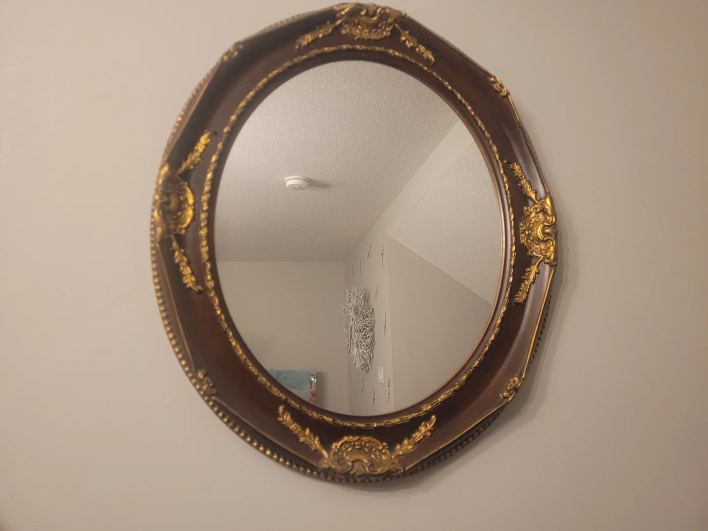 Ornate Oval Wall Mirror