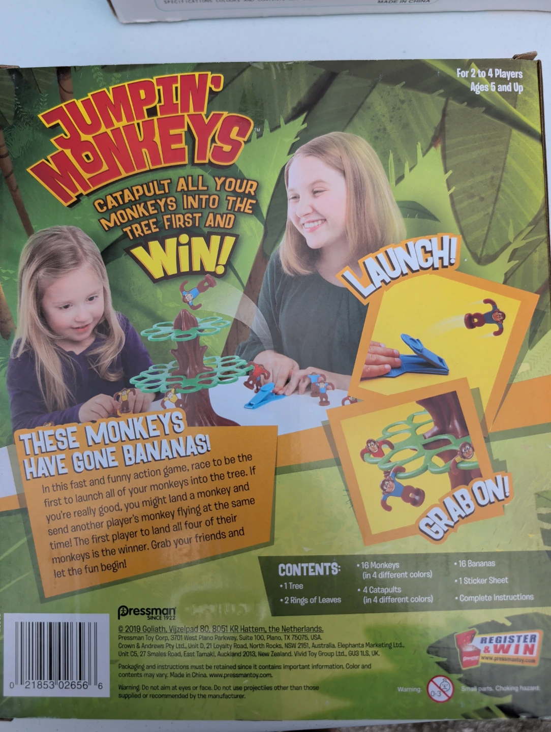 Pressman Jumpin' Monkeys Game - photo 2