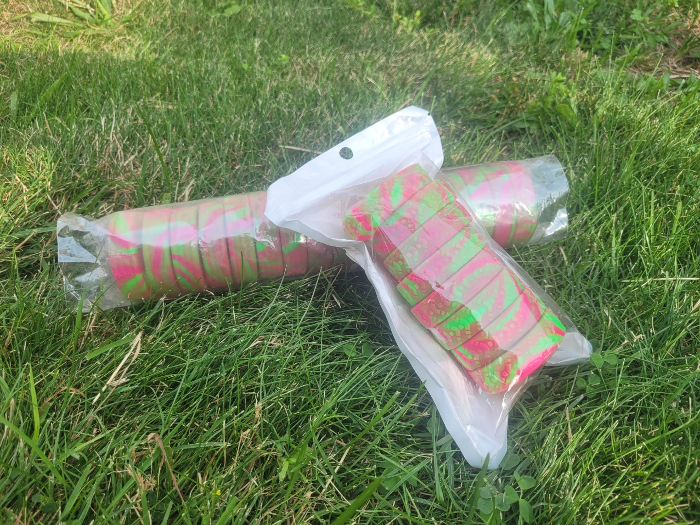 Silicone Wheel Covers - Pink & Green Swirl - photo 5