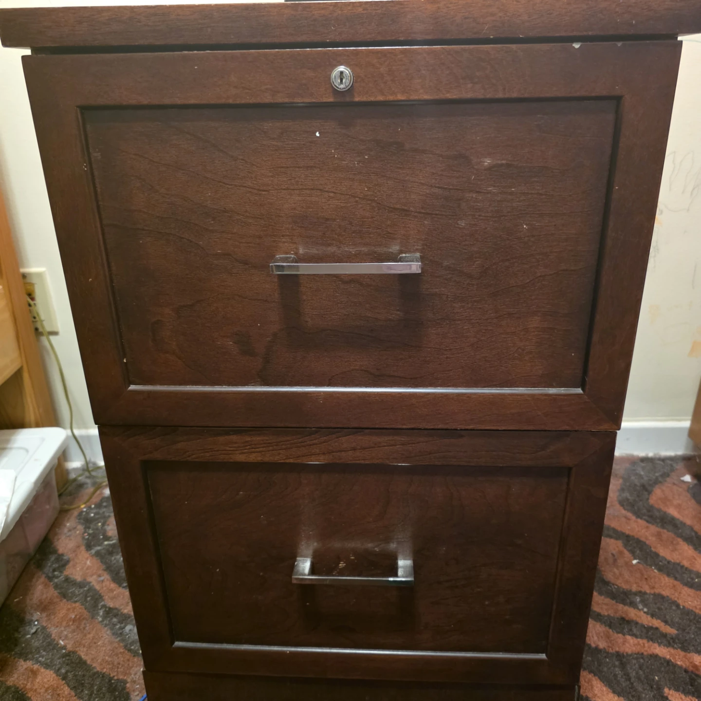 Dark Wood Filing Cabinet - photo 4