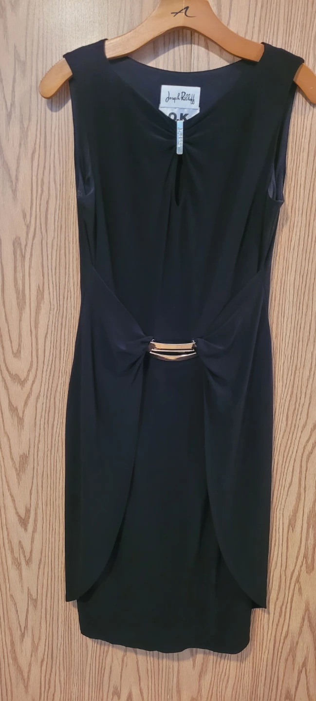 Joseph Ribkoff Black Dress with Gold Detail