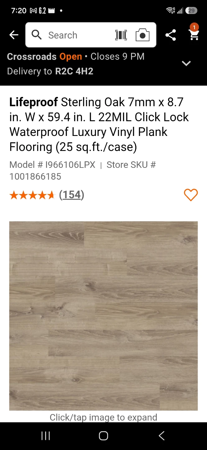 Lifeproof Sterling Oak Vinyl Plank Flooring - 12 cases