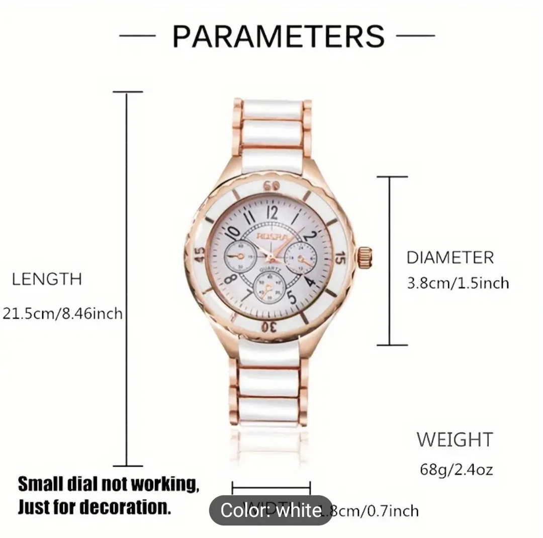 ROGRA Women's Quartz Watch - White & Rose Gold - photo 3
