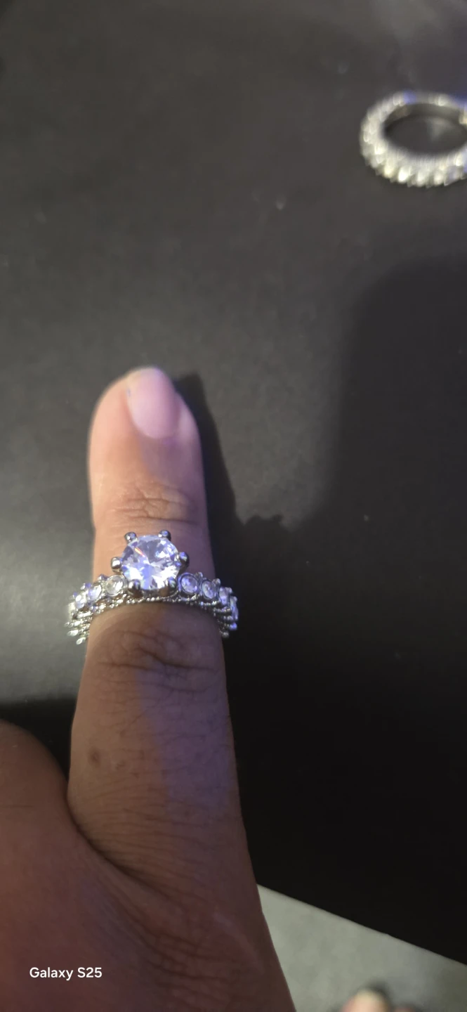Sparkly Ring with Large Center Stone - photo 3