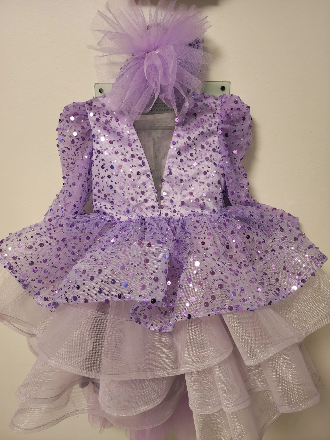 Purple Sequin Tutu Dress with Headband - photo 2