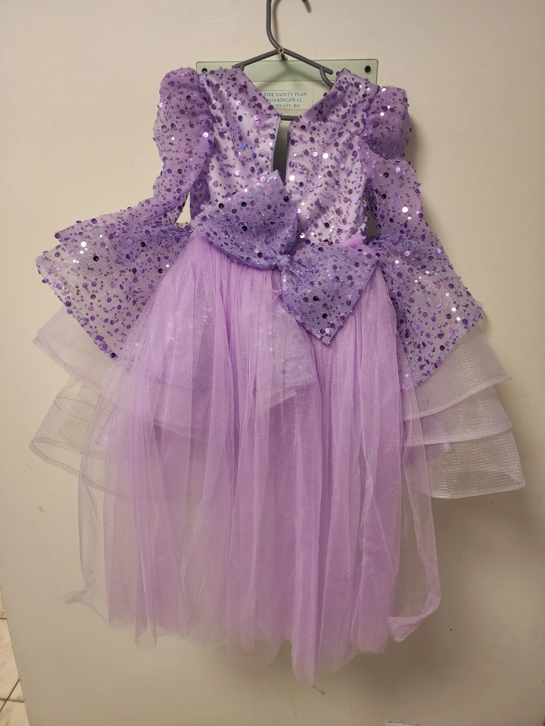 Purple Sequin Tutu Dress with Headband - photo 3
