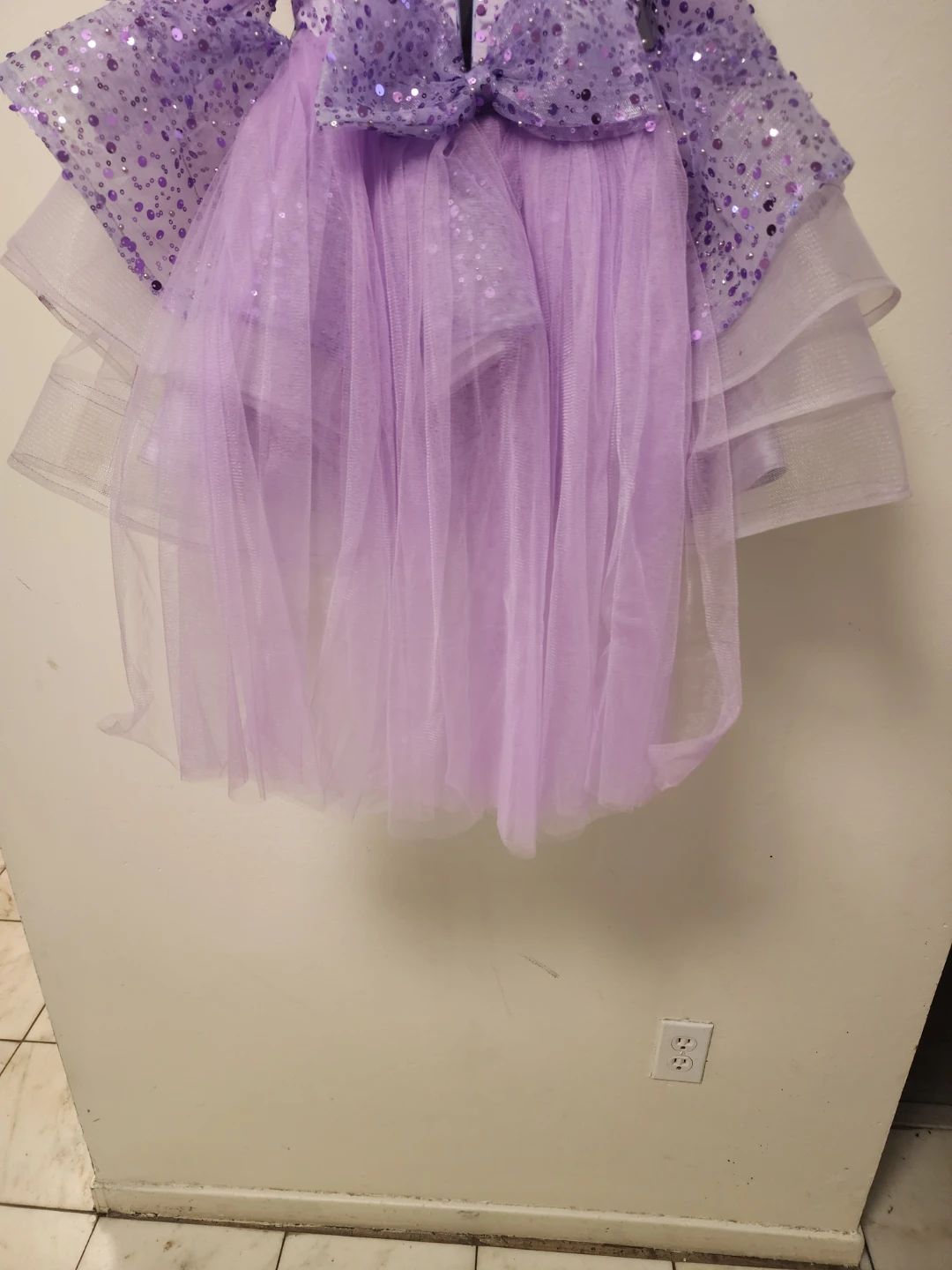 Purple Sequin Tutu Dress with Headband - photo 4