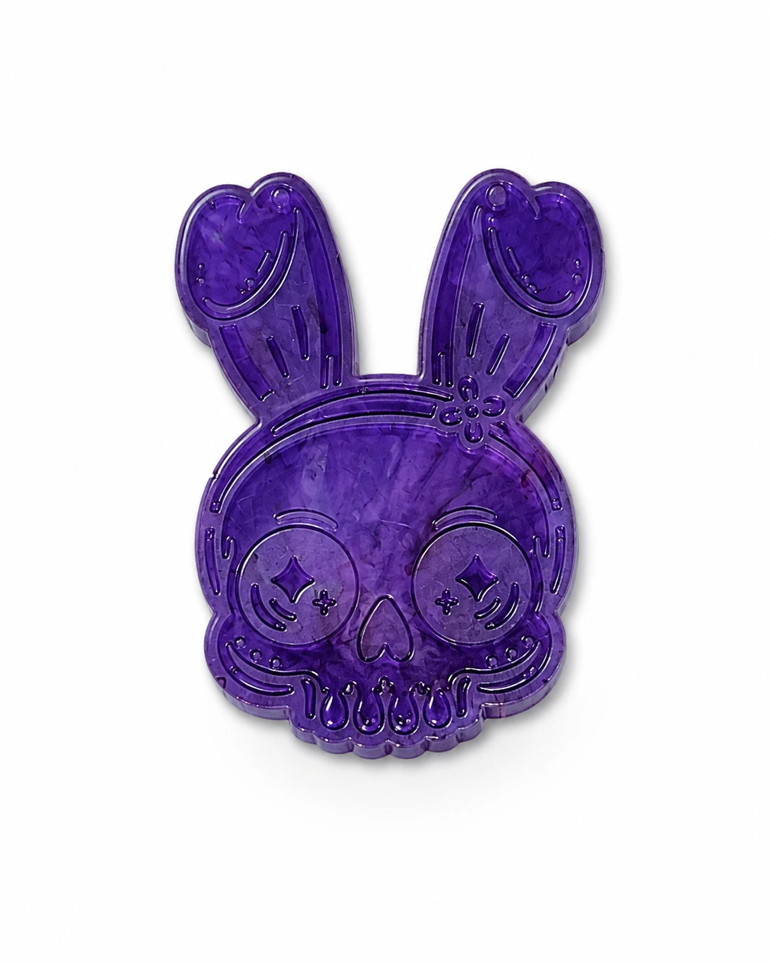 Resin Bunny Skull Keychain Charm - photo 2