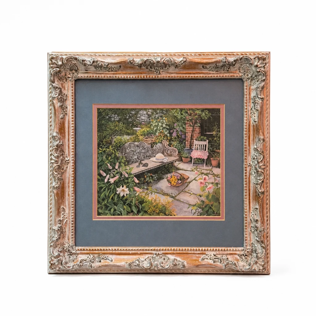 Pair of Vintage Susan Rios Framed Garden Prints