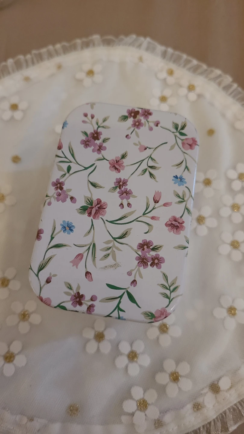 Floral Pattern Tin Box