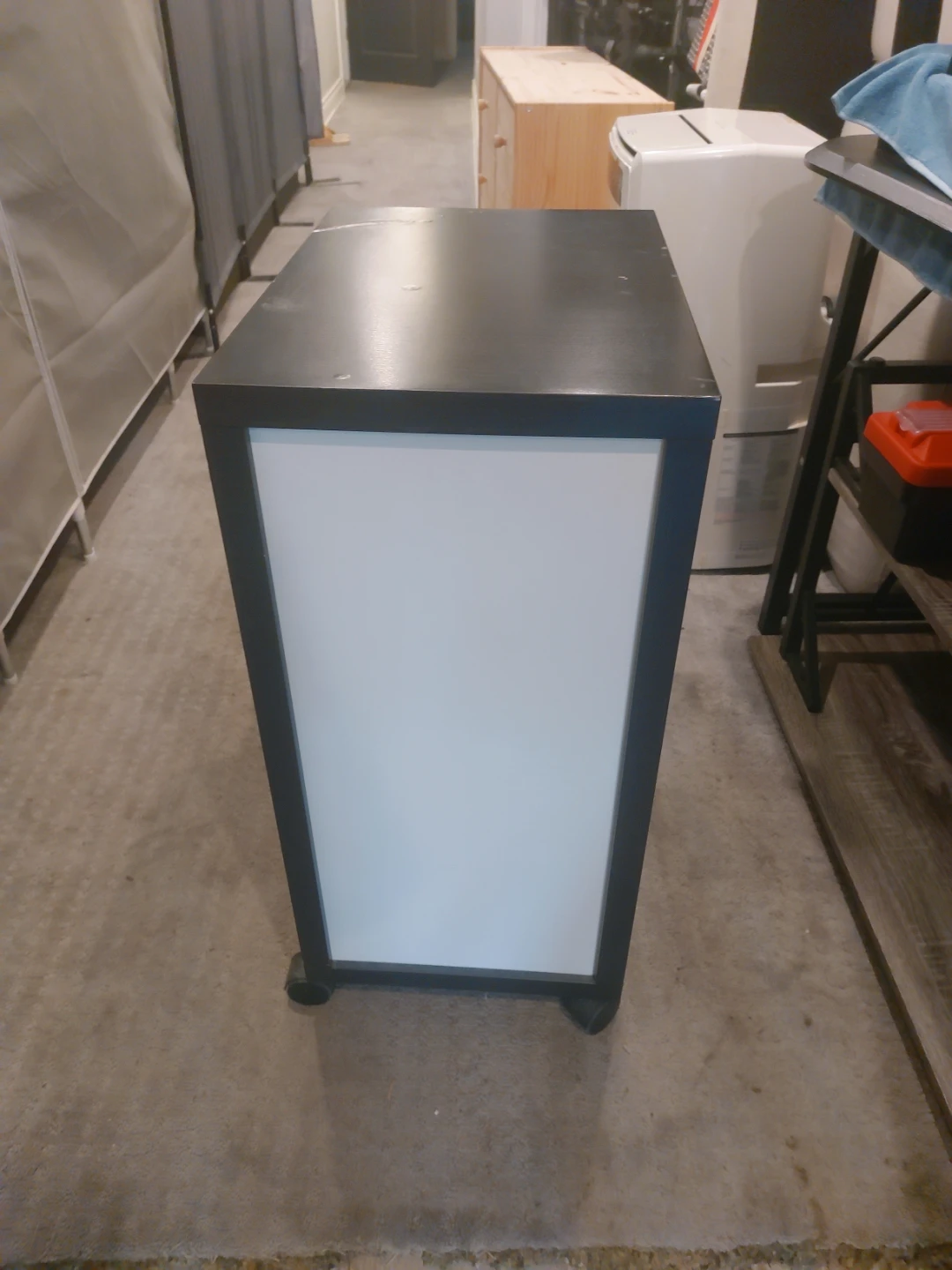 Black Rolling File Cabinet with 4 Drawers - photo 3