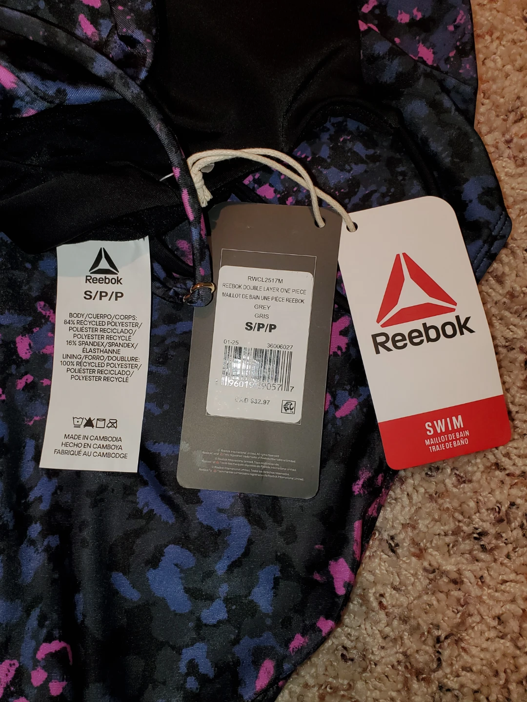 Reebok Women's One Piece Swimsuit Size S - photo 5