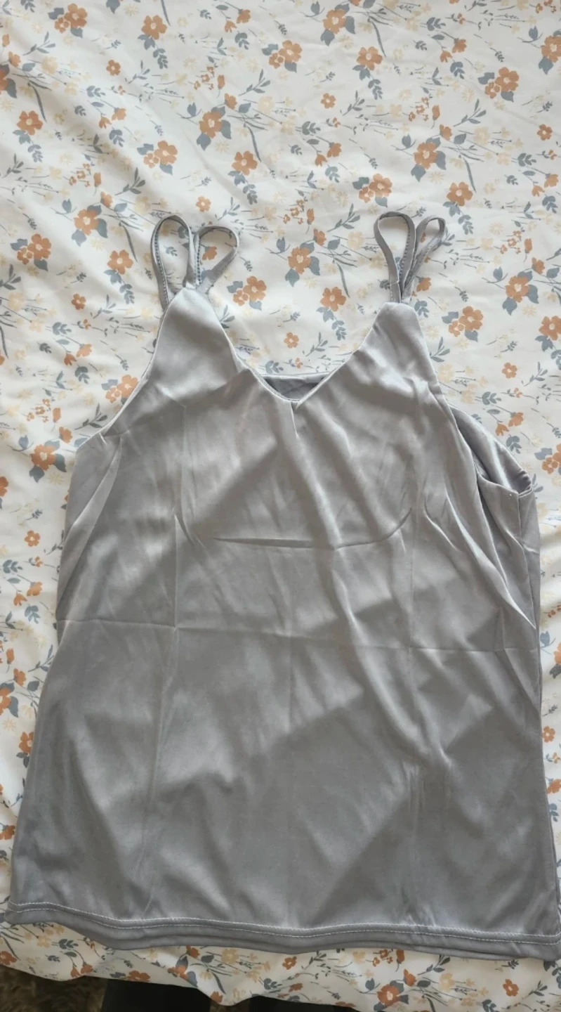 Silver Camisole Top