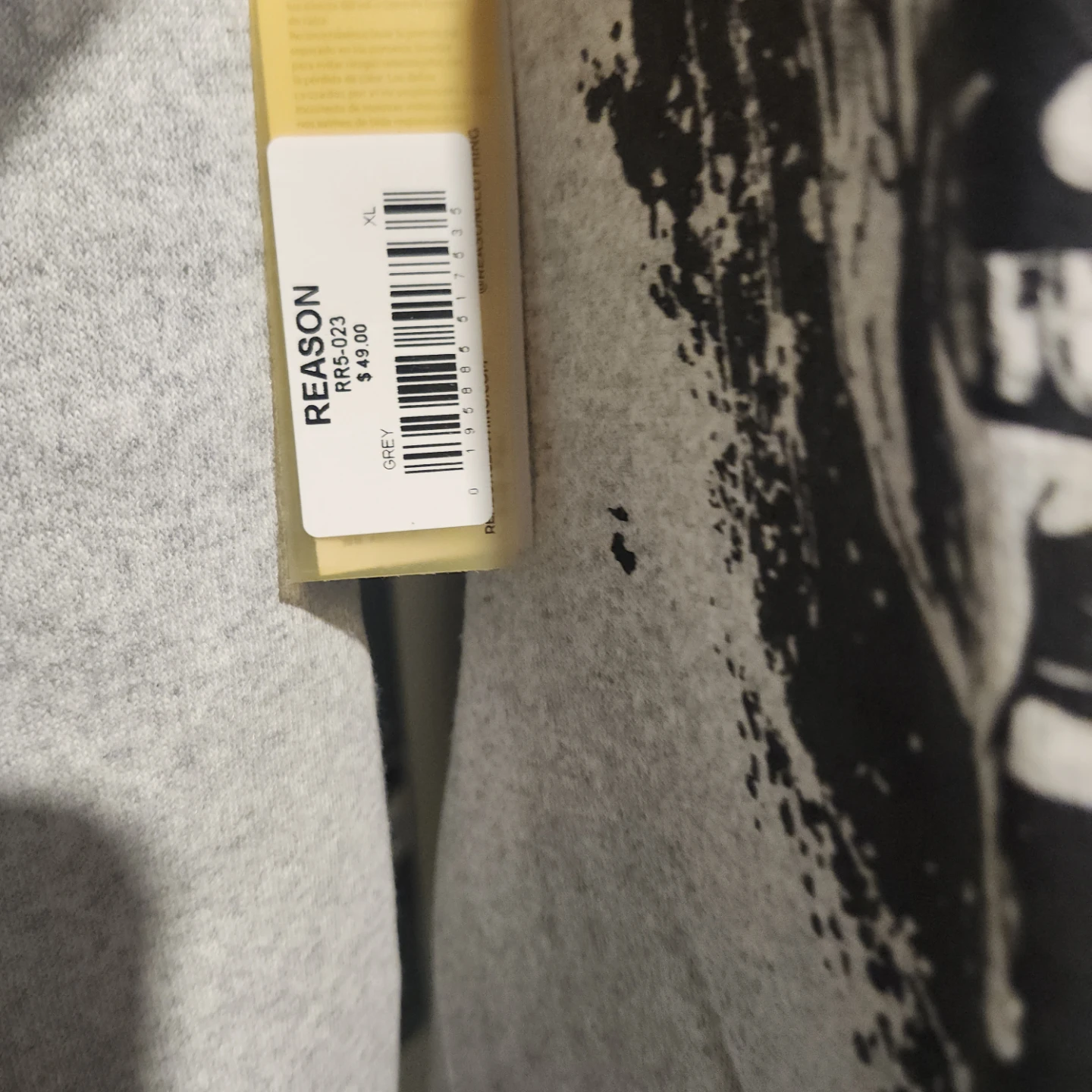 REASON Grey Skull Graphic Zip-Up Hoodie XL - photo 2