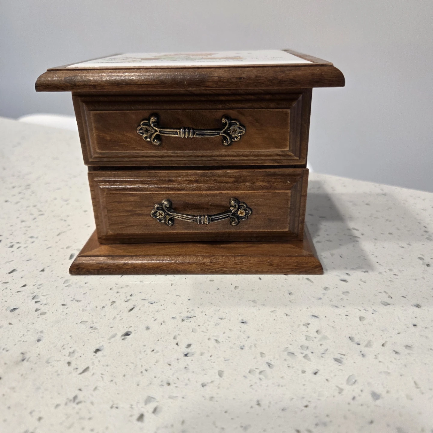 Wooden Jewelry Box with Ceramic Lid - photo 3