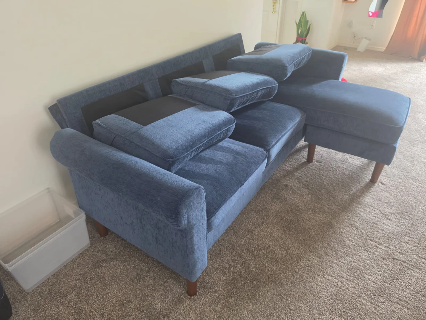 Blue Sectional Sofa - photo 2